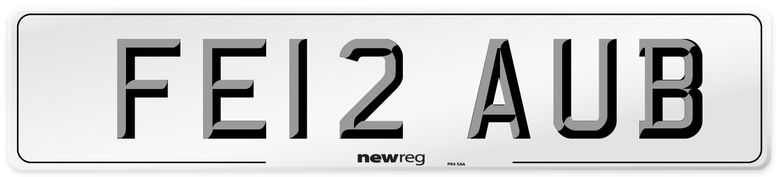 FE12 AUB Number Plate from New Reg
